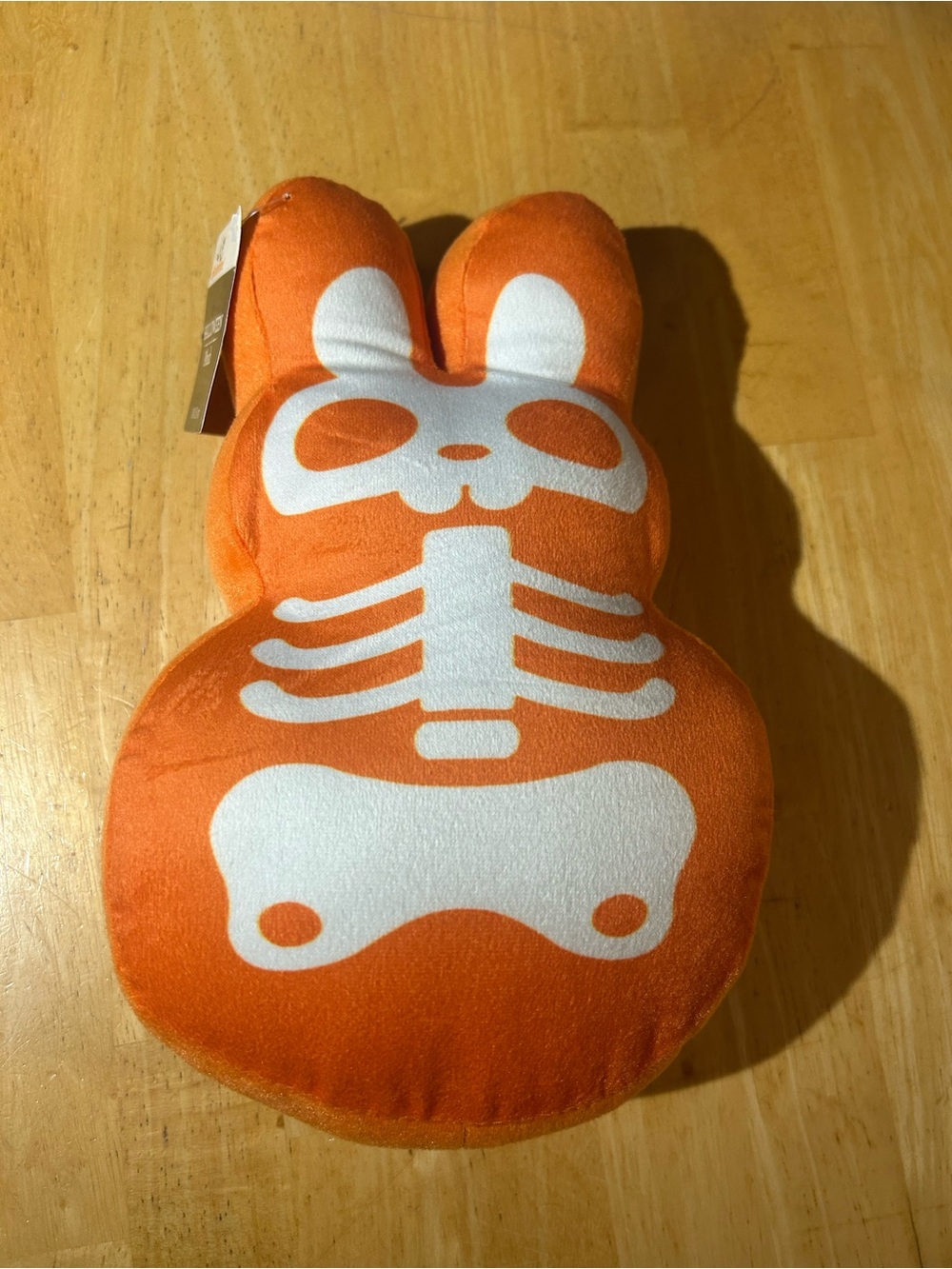 Orange Bunny Plush with White Skeleton Print - Kids Stuffed Animal